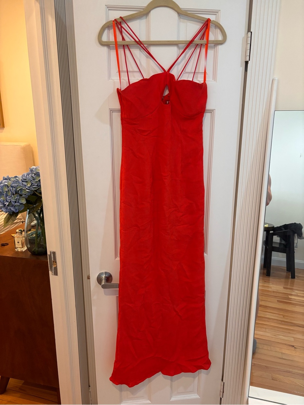 Red Strappy Maxi Dress - Picture 3 of 3